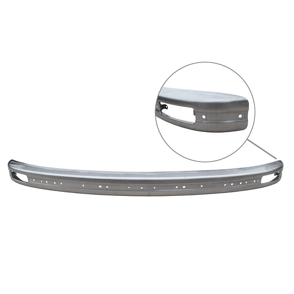 Bumper voor (EURO), met knipperlichtgaten, Onbehandelde afwerking voor Kever — VintageDub