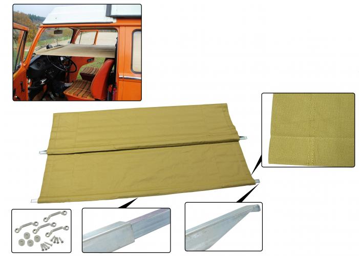 VW T2 Bus | Kinderbed cabine met verstelbare stangen en montageset, Westfalia, 08/1967-07/1979
