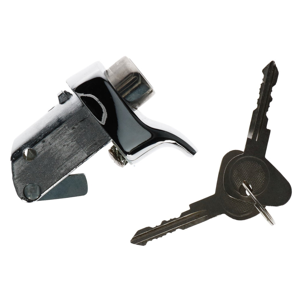 Motorklepslot met sleutel, Chroom TQ detail — T2