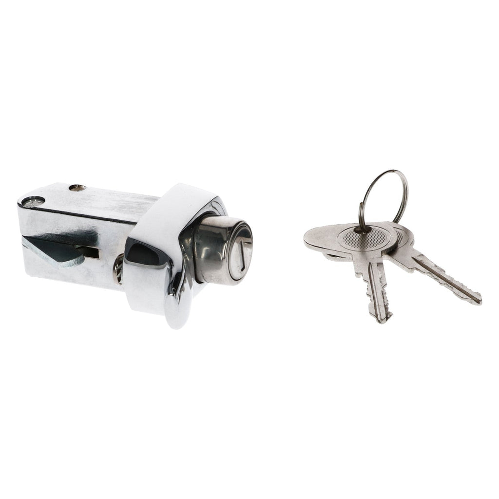 Motorklepslot met sleutel, Chroom TQ detail — T2