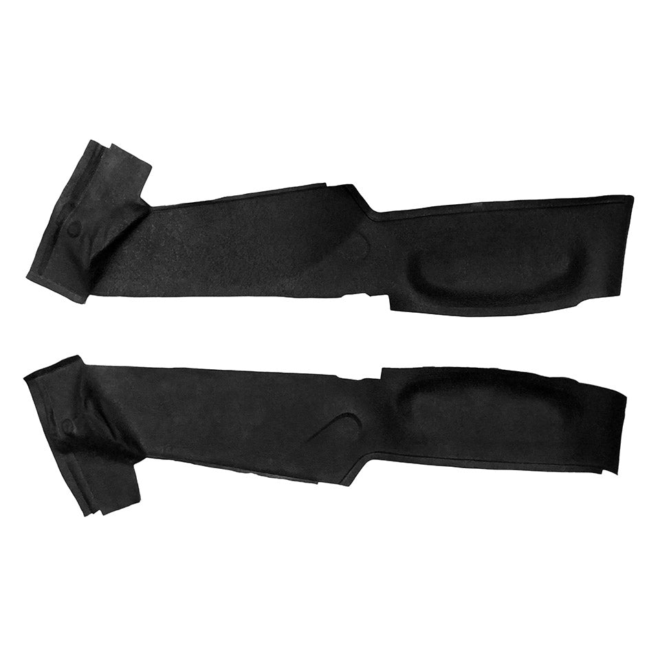 Rubber matten doorloop (met wand achter stoel) zwart voor T2 — VintageDub