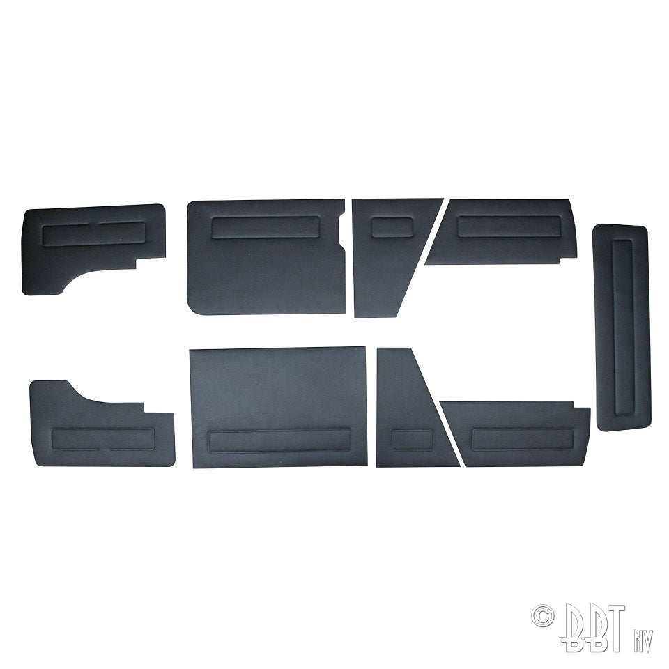 VW T3 binnenpanelen, zwart, 9-delig — VintageDub