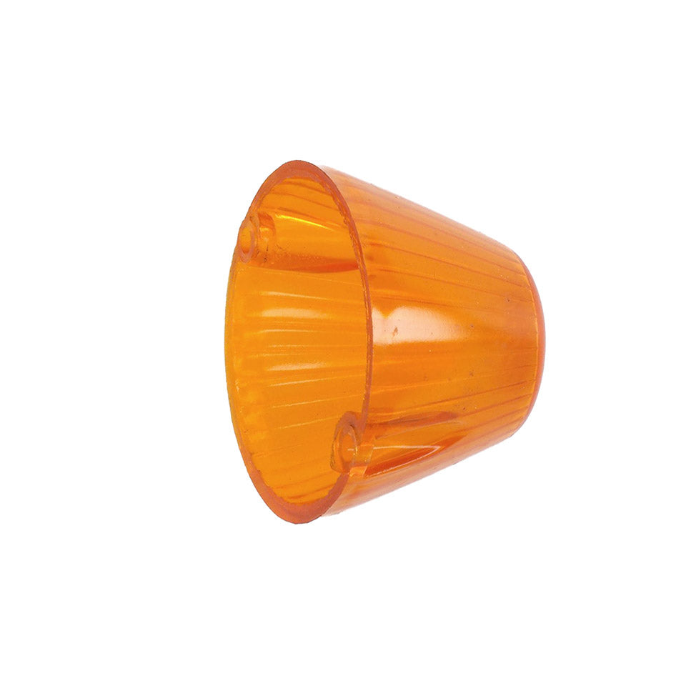 Knipperlichtglas vooraan rond oranje detail — KG