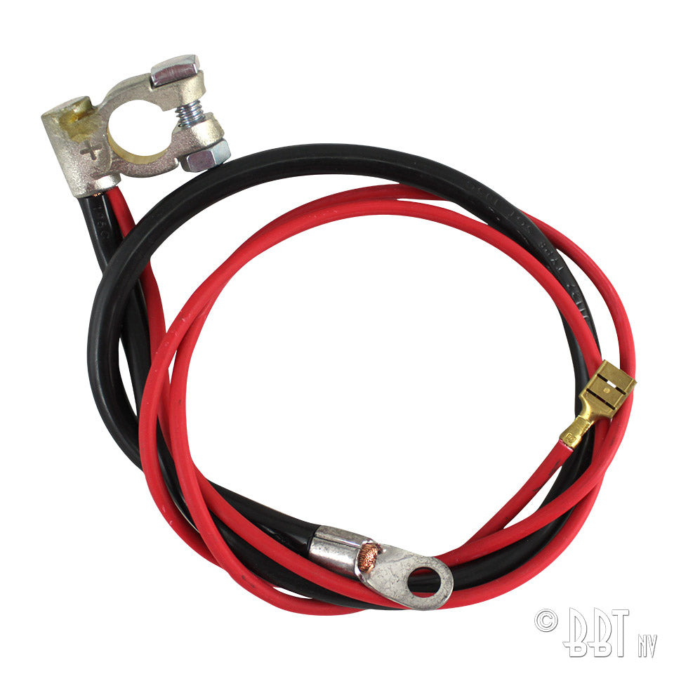 Batterijkabel, zwart 540 mm, rood 980 mm voor T2 — VintageDub