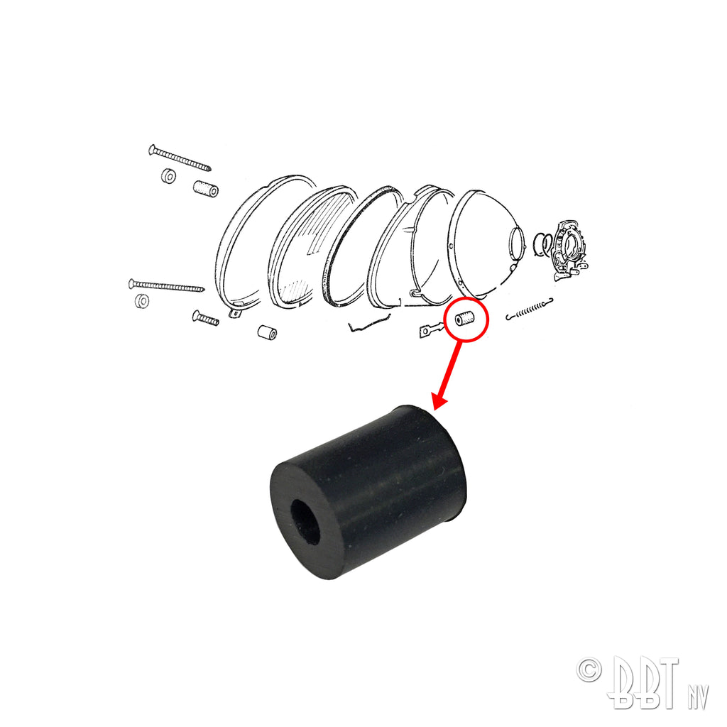 Rubber koplampregelvijs voor T1, T2, Kever, KG — VintageDub