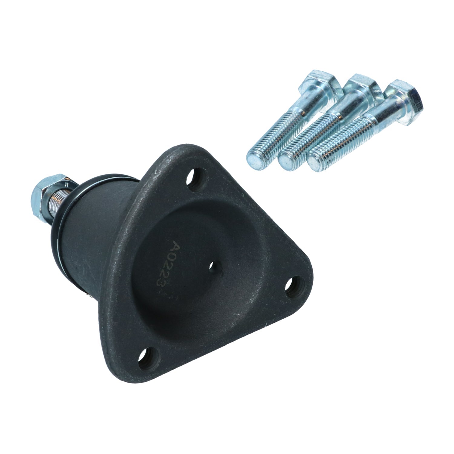 Ophangingsrotule, met 3 bouten montage detail — Kever