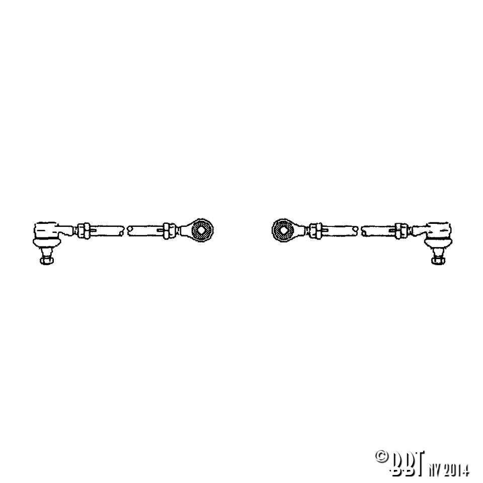 Spoorstang links of rechts, per zijde detail — Kever