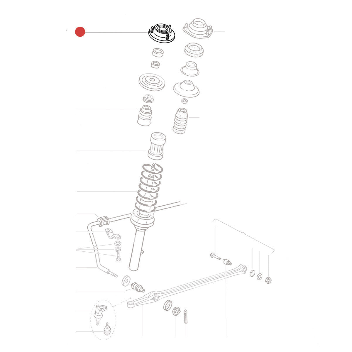 Toplager detail — Kever