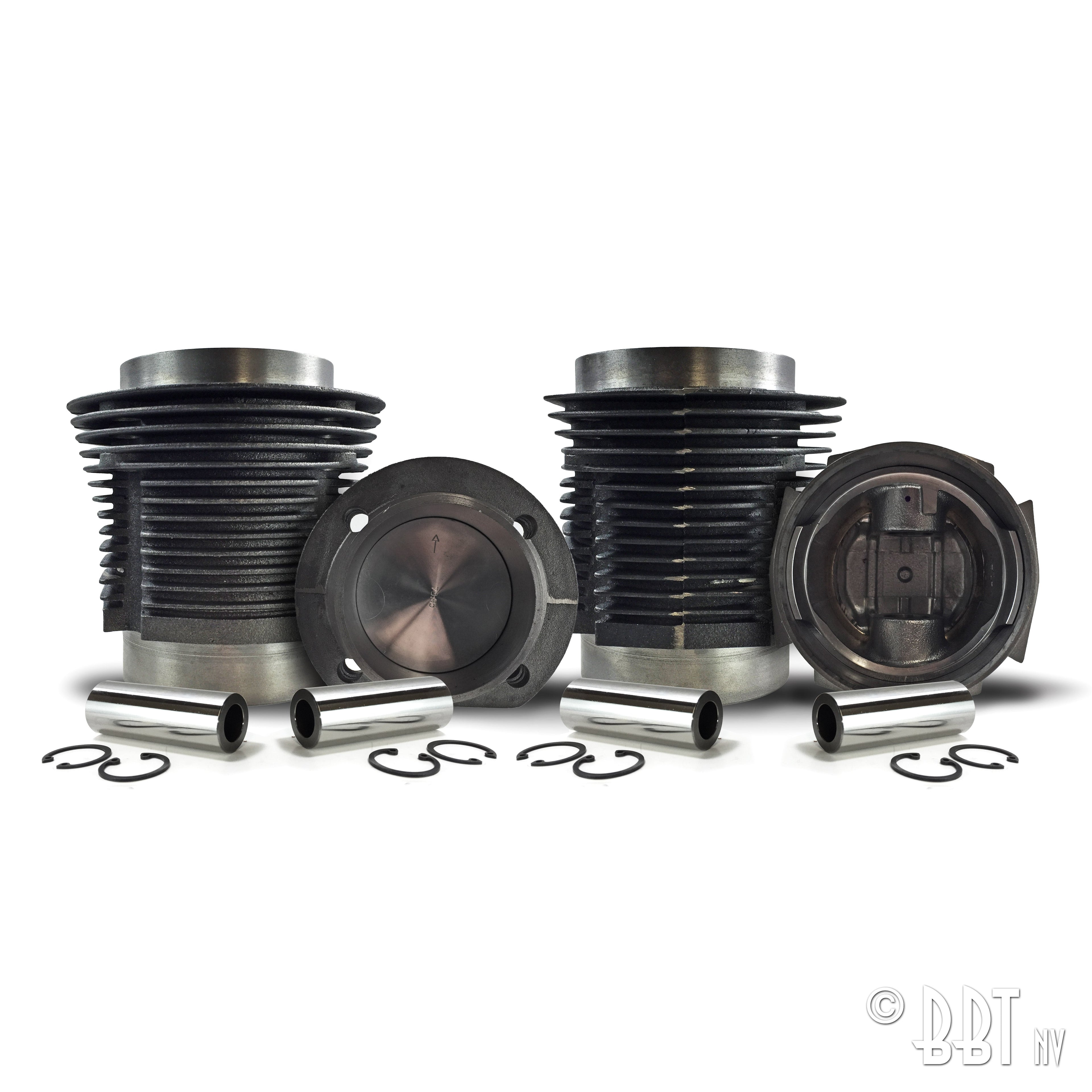 Zuiger en cilinderset 30pk 80x64mm 1286cc voor T1, Kever, KG — VintageDub