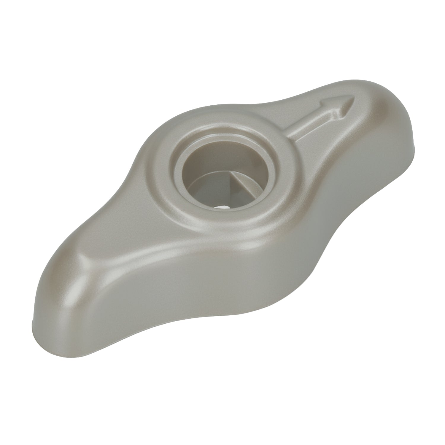 Knop ventilatietunnel verdelerklep - zilverbeige detail — T1