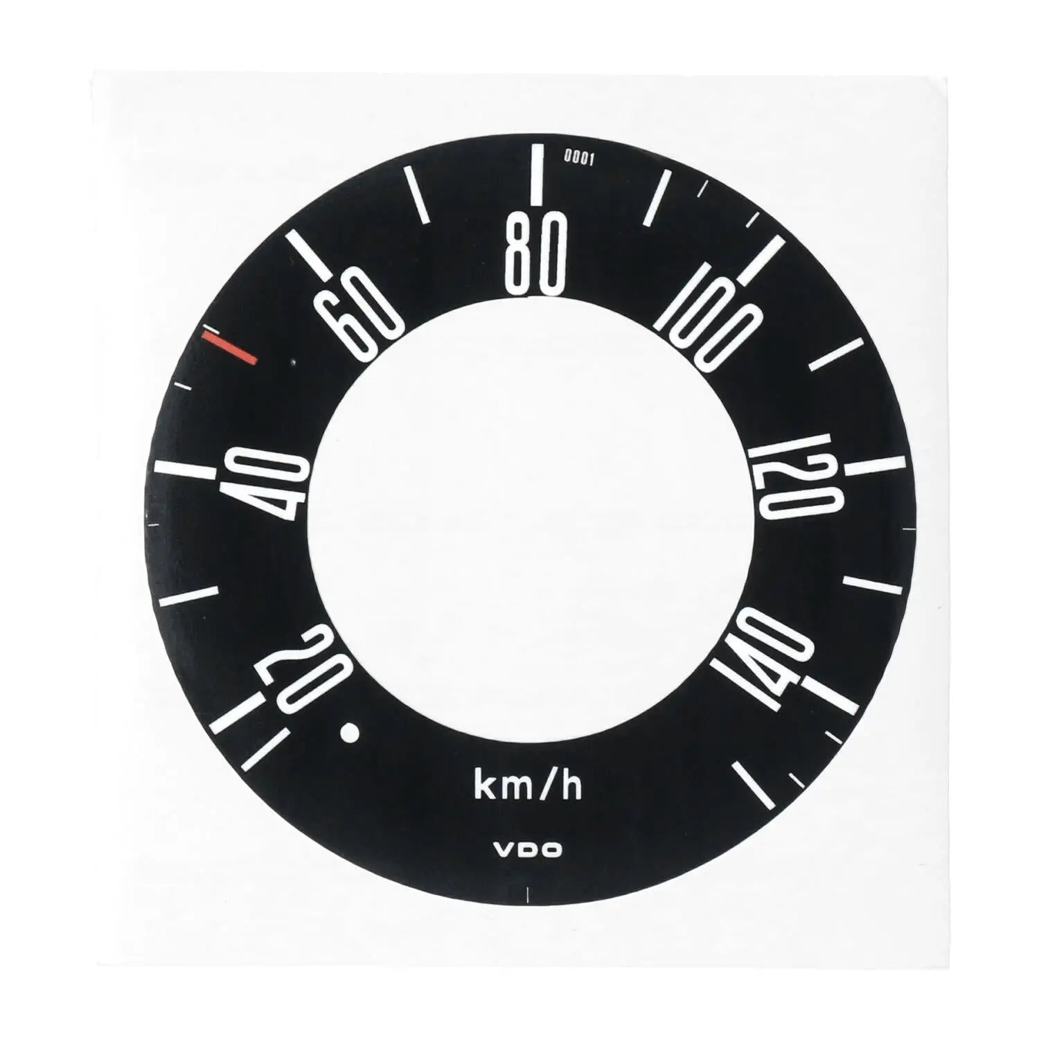 VW T2 Conversiesticker MPH - KMH Zwart — VintageDub