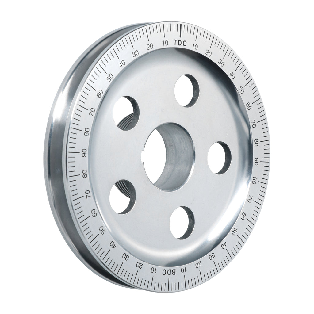 VW T1 Bus, T2 Bus, Kever, KG | Poelie aluminium 145mm (met gaten), zwarte gradeverdeling