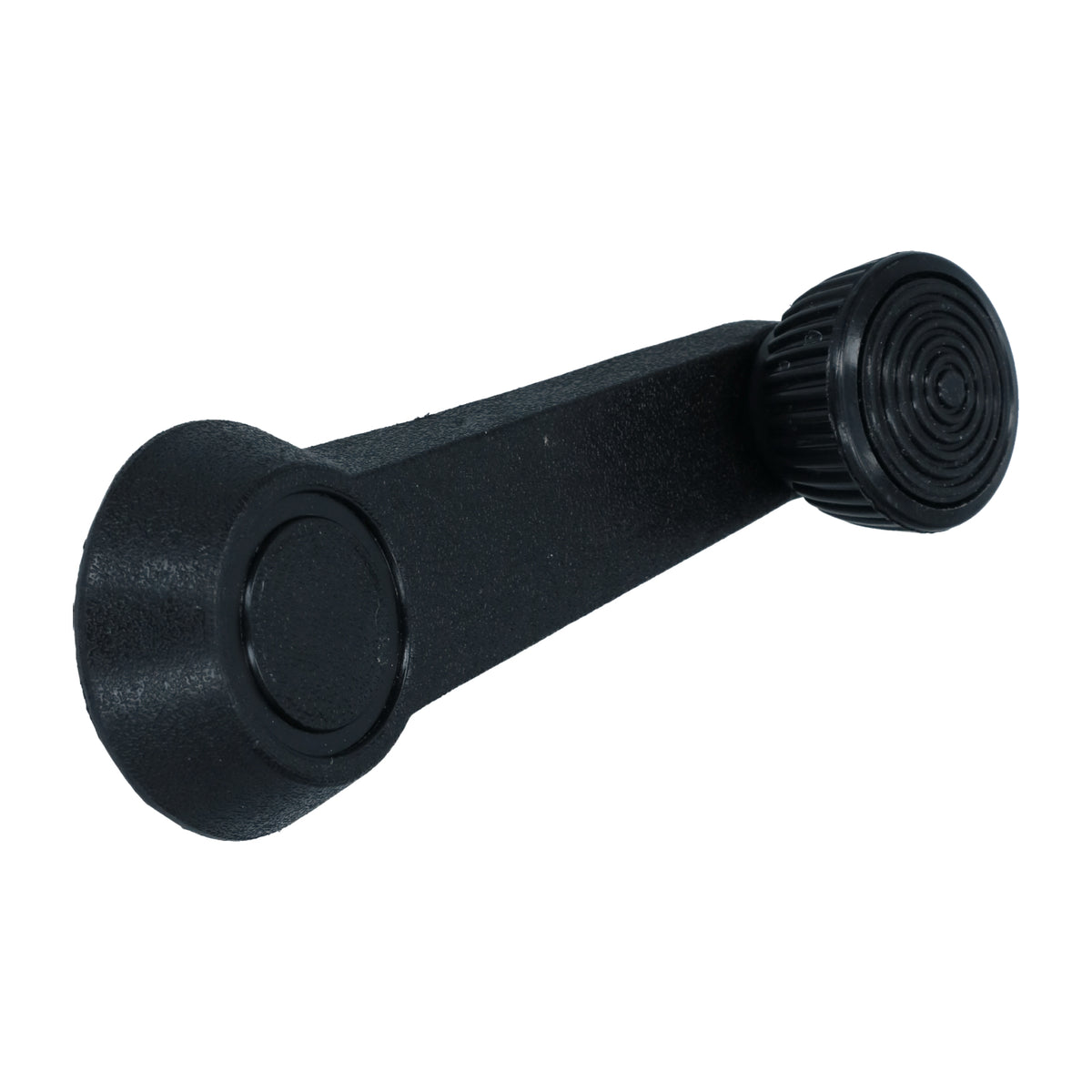 Window winder handle set with rosette, black | VW T2 Bus 08/69-07/92, Beetle 08/74-, KG, T3 Bus 08/69-07/92, Type 3 | 321 837 581 01C + 111 837 595A