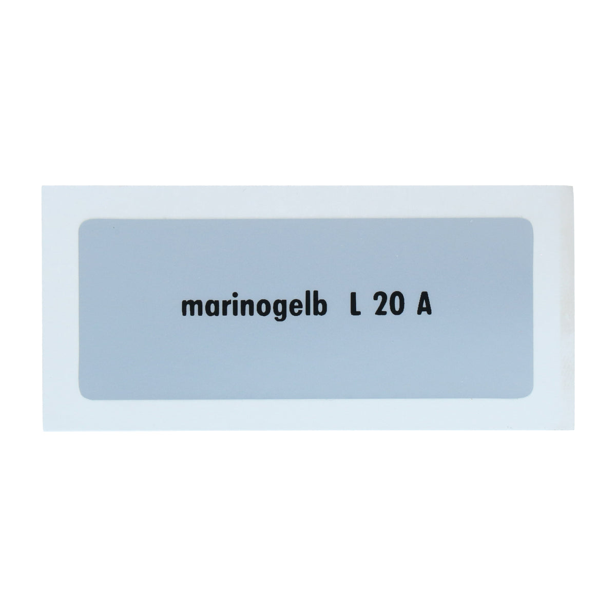 Kleurcode sticker L20A - marinogelb voor VW T1 Bus, T2 Bus, Kever en Karmann Ghia - VintageDub