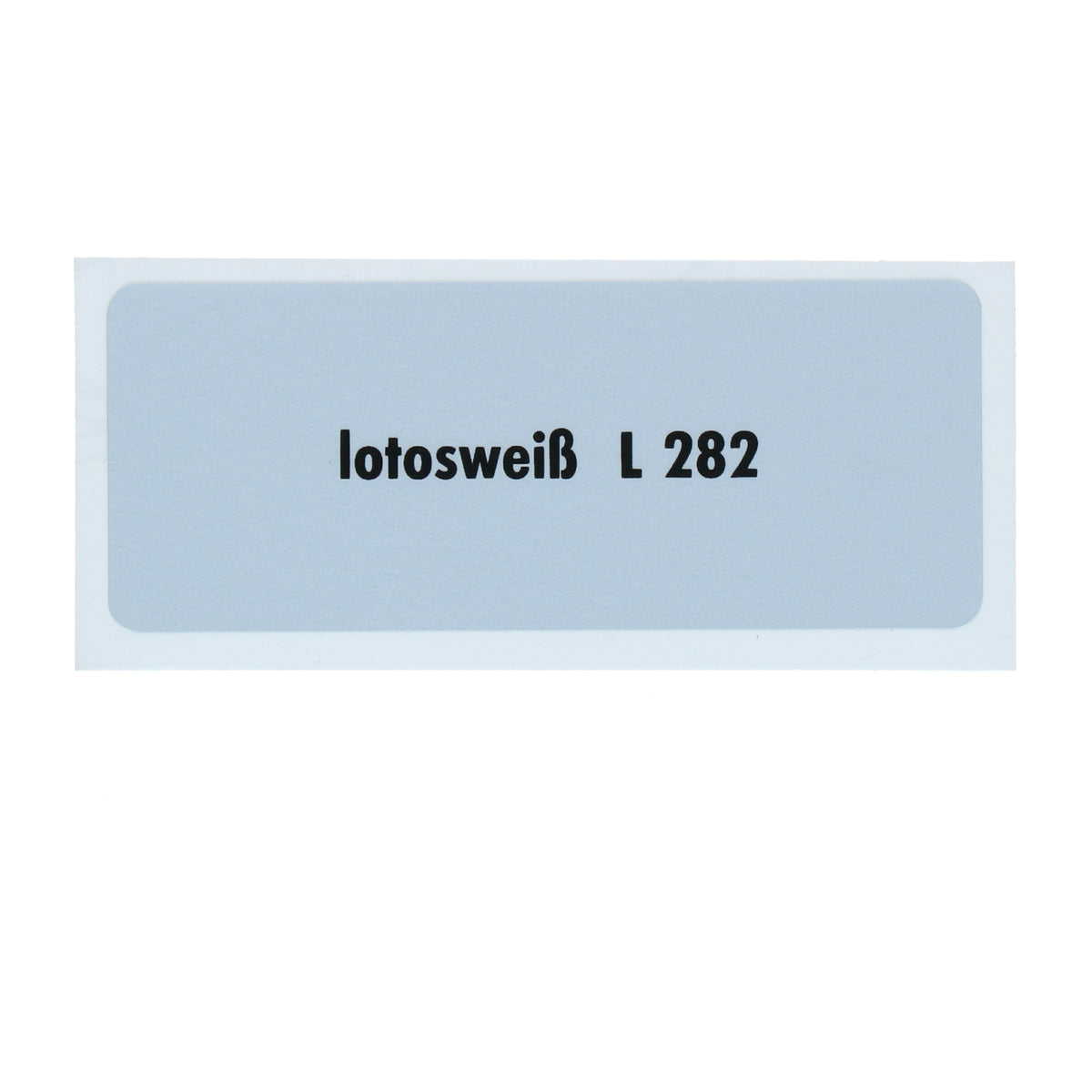 Kleurcode sticker L282 - lotosweiß voor VW T1 Bus, T2 Bus, Kever en Karmann Ghia - VintageDub