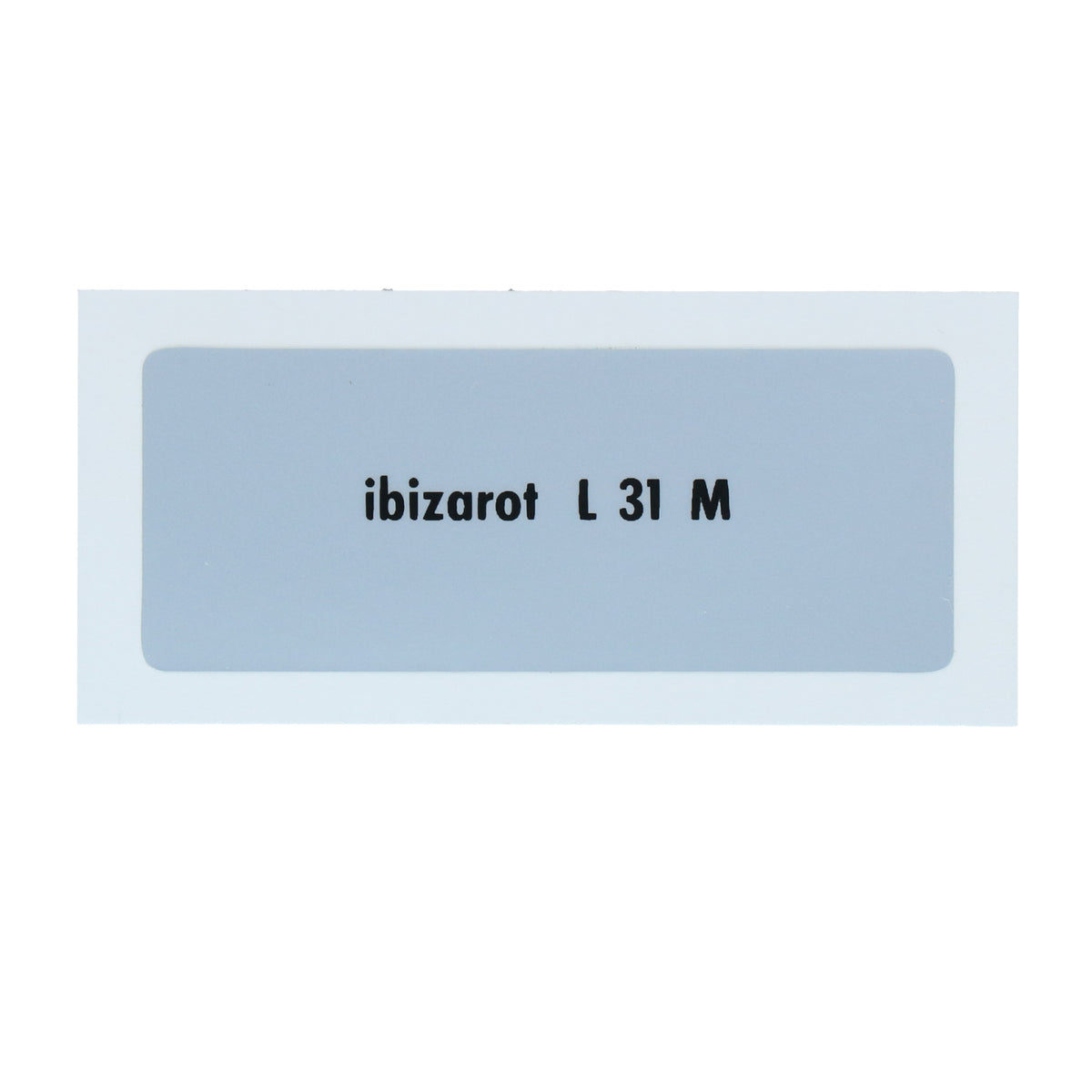 Kleurcode sticker L31M - ibizarot voor VW T1 Bus, T2 Bus, Kever en Karmann Ghia - VintageDub