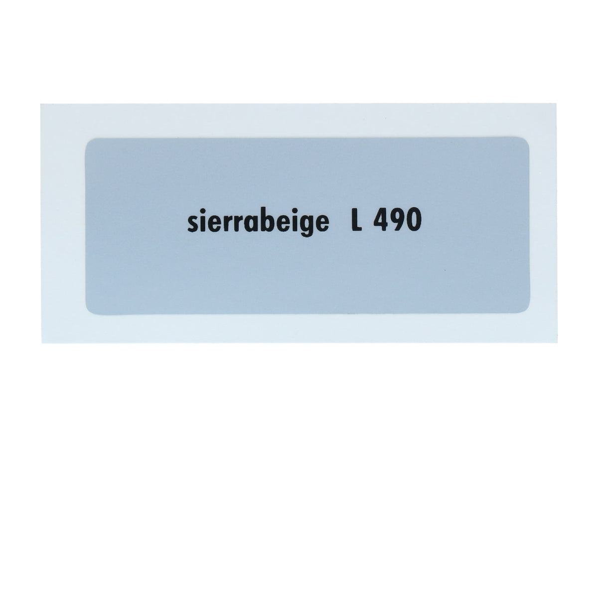 Kleurcode sticker L490 - sierrabeige voor VW T1 Bus, T2 Bus, Kever en Karmann Ghia - VintageDub
