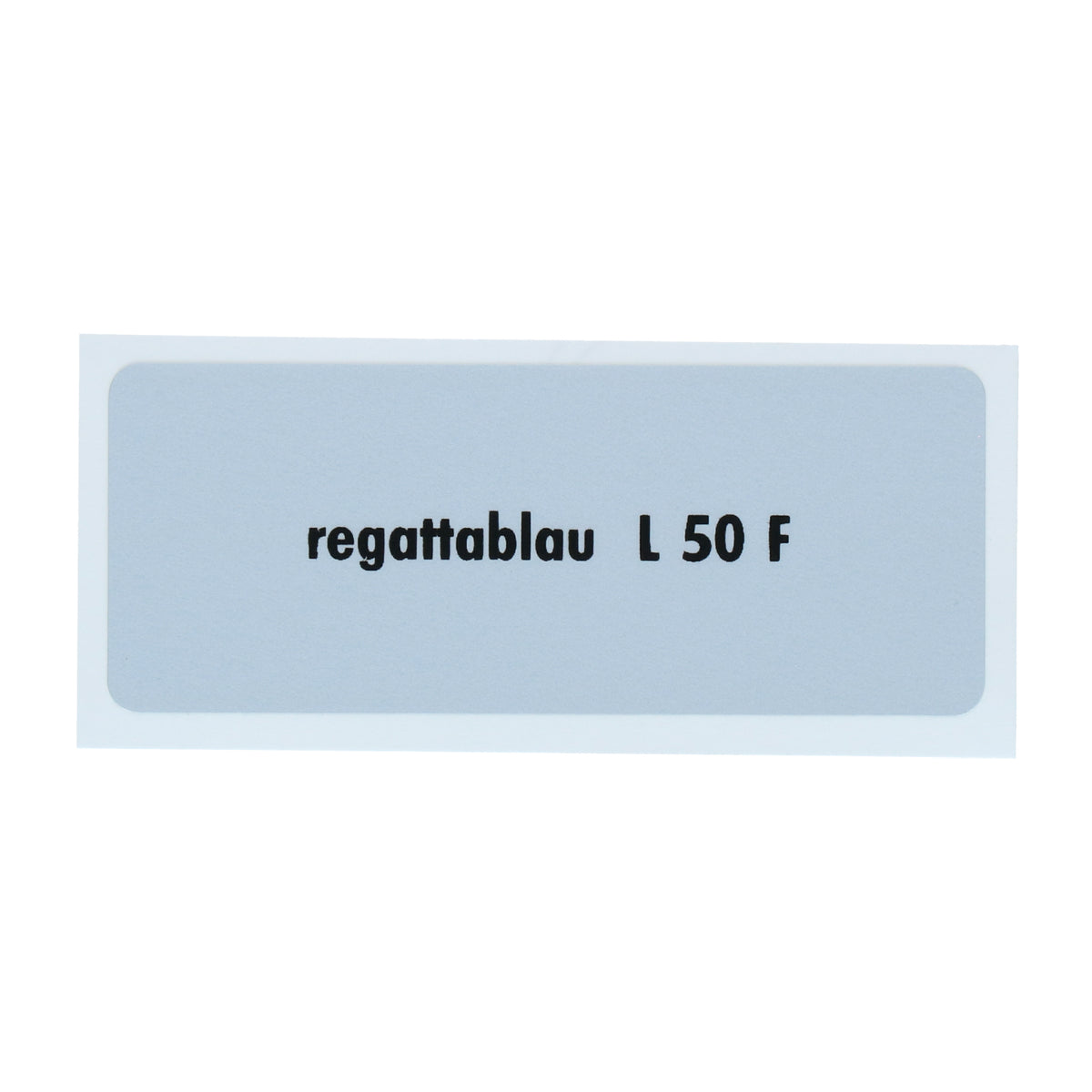 Kleurcode sticker L50F - regattablau voor VW T1 Bus, T2 Bus, Kever en Karmann Ghia - VintageDub