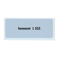 Kleurcode sticker L553 - hennarot voor VW T1 Bus, T2 Bus, Kever en Karmann Ghia - VintageDub