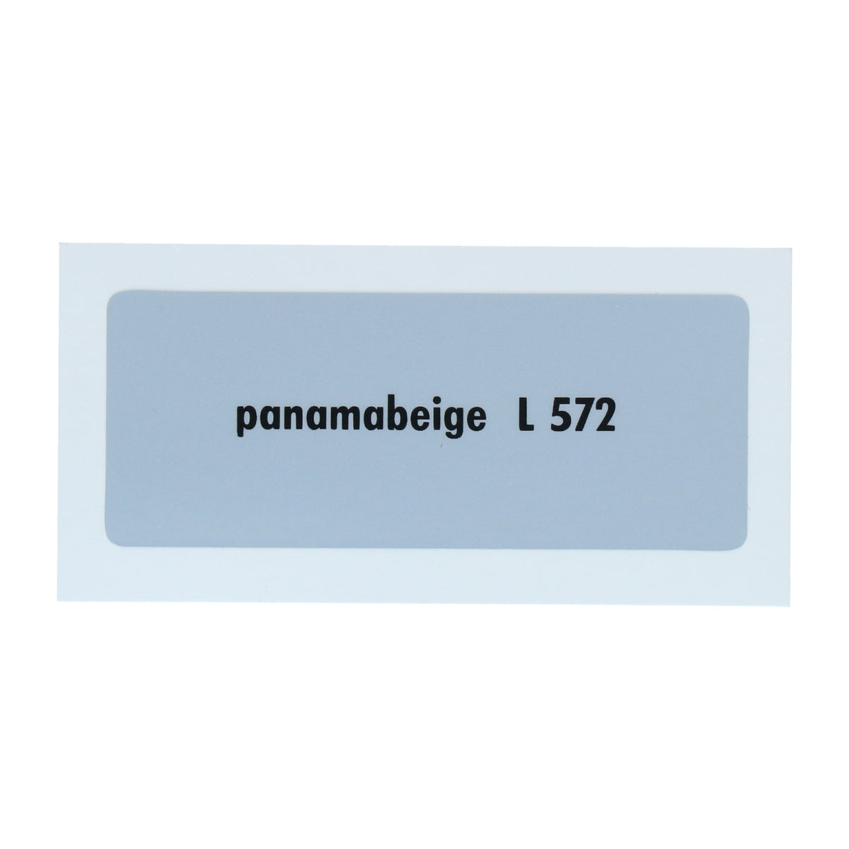 Kleurcode sticker L572 - panamabeige voor VW T1 Bus, T2 Bus, Kever en Karmann Ghia - VintageDub