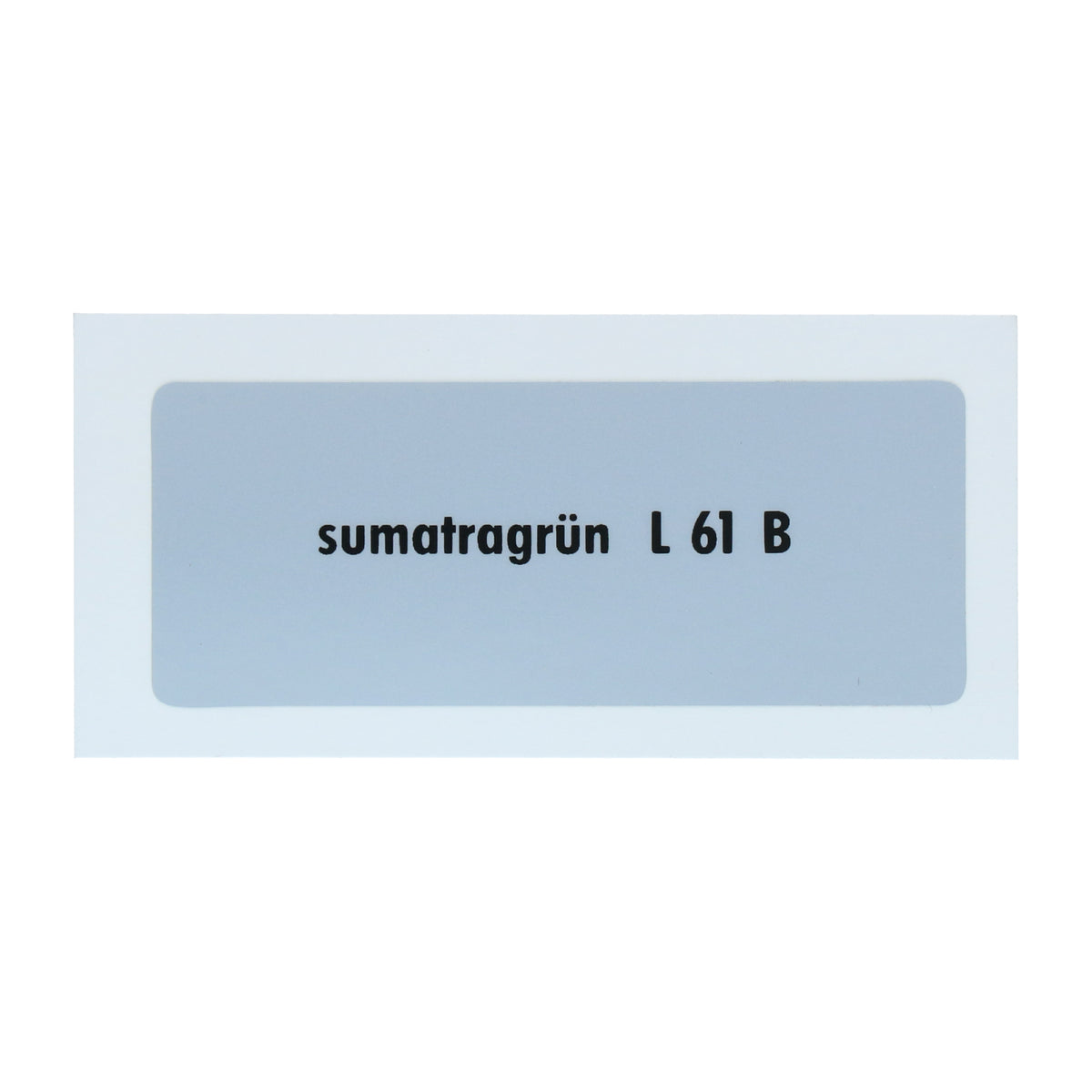 Kleurcode sticker L61B - sumatragrün voor VW T1 Bus, T2 Bus, Kever en Karmann Ghia - VintageDub