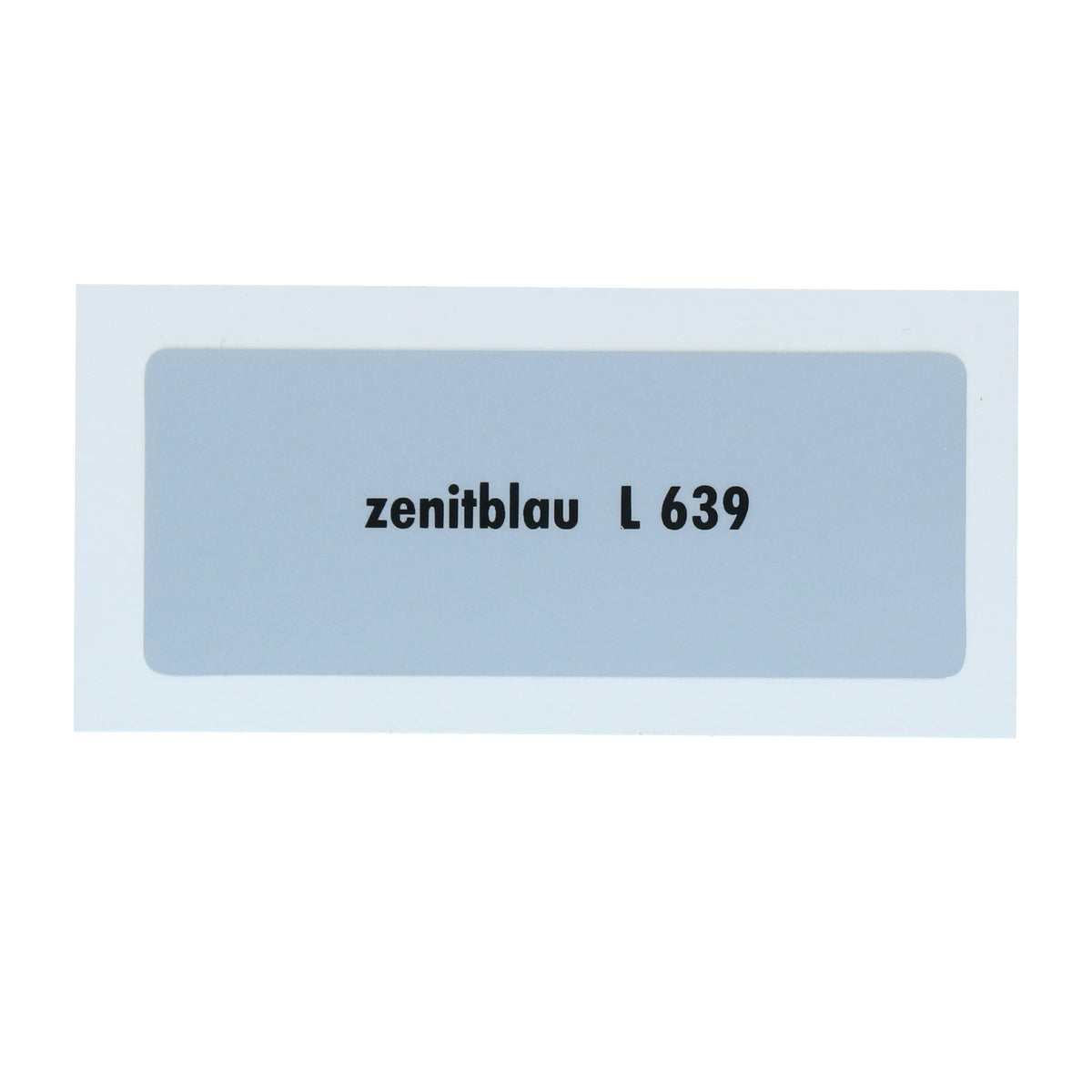 Kleurcode sticker L639 - zenitblau voor VW T1 Bus, T2 Bus, Kever en Karmann Ghia - VintageDub