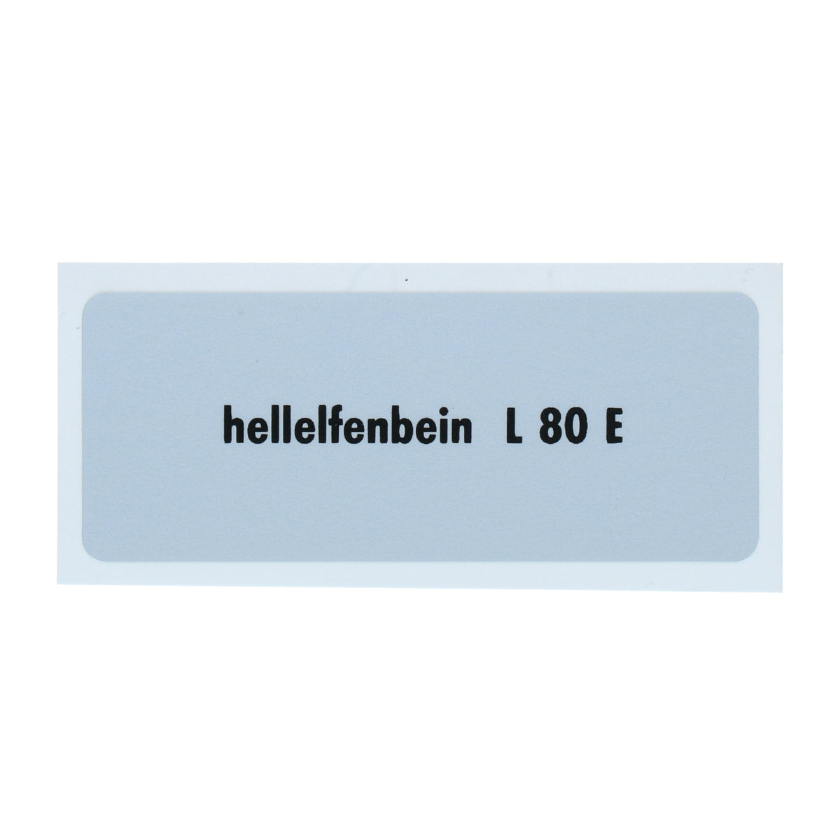 Kleurcode sticker L80E - hellelfenbein voor VW T1 Bus, T2 Bus, Kever en Karmann Ghia - VintageDub