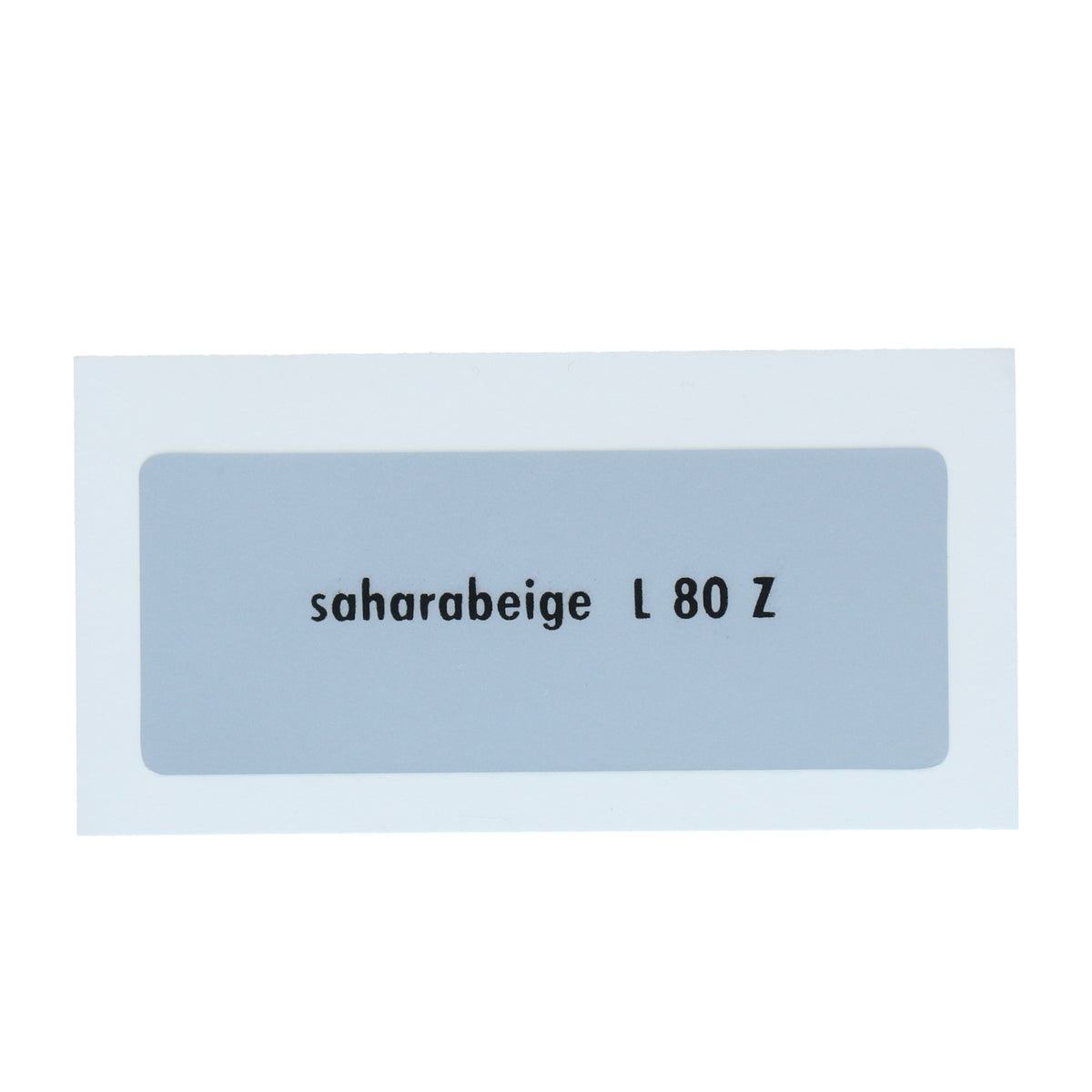 Kleurcode sticker L80Z - saharabeige voor VW T1 Bus, T2 Bus, Kever en Karmann Ghia - VintageDub