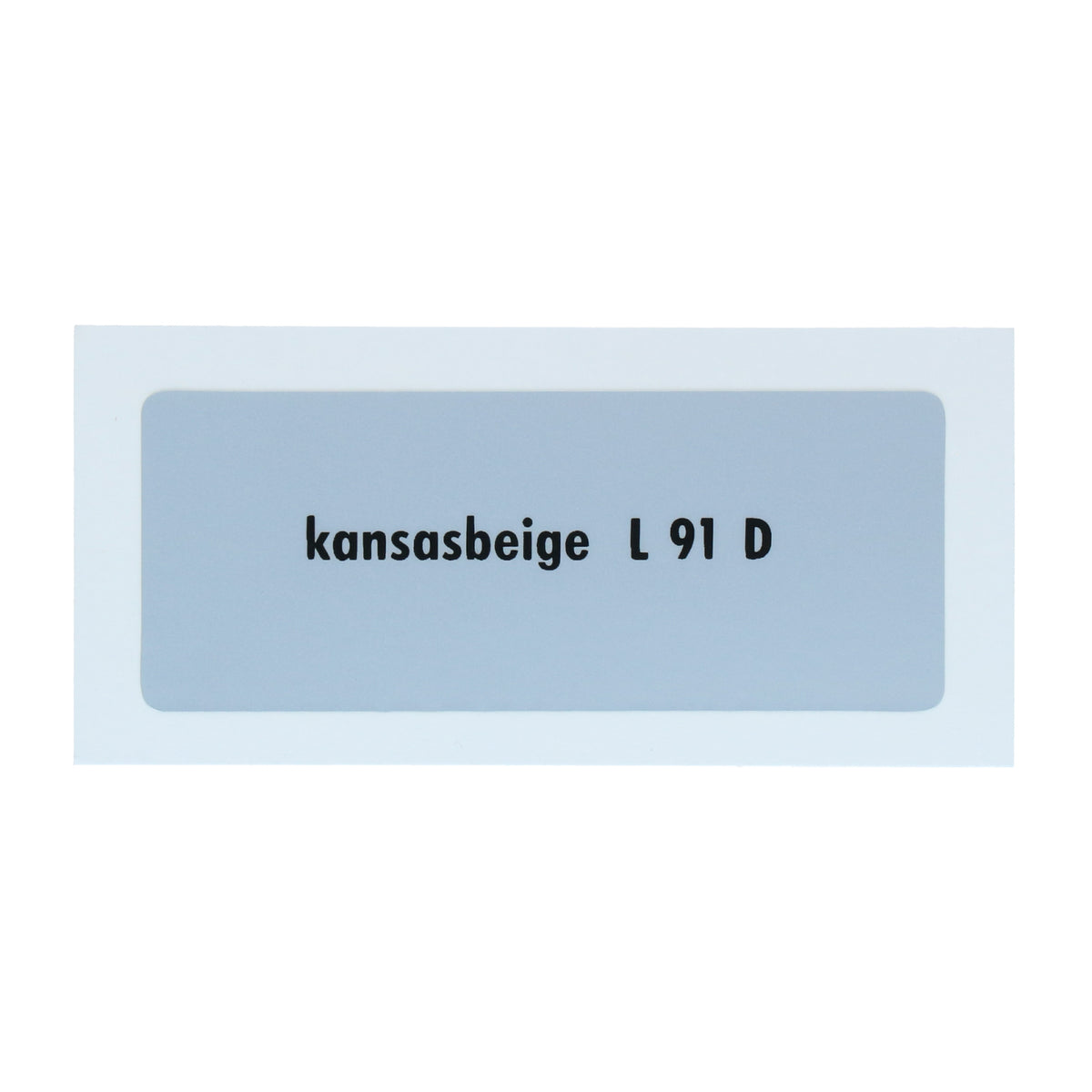 Kleurcode sticker L91D - kansasbeige voor VW T1 Bus, T2 Bus, Kever en Karmann Ghia - VintageDub