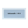 Kleurcode sticker L95B - türkismetallic voor VW T1 Bus, T2 Bus, Kever en Karmann Ghia - VintageDub