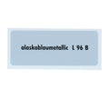 Kleurcode sticker L96B - alaskablaumetallic voor VW T1 Bus, T2 Bus, Kever en Karmann Ghia - VintageDub