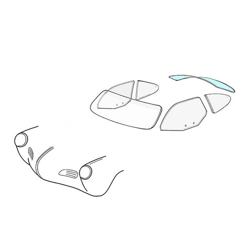 Achterruit, niet verwarmd – VW KG – OEM 143 845 501 – detail 2