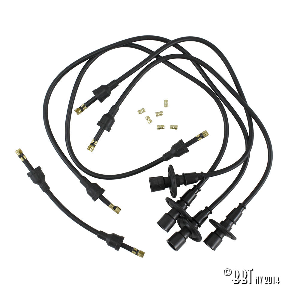 Bougiekabels zwart, Beru voor T1, T2, Kever, KG — VintageDub