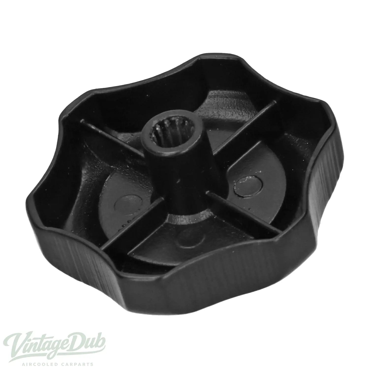 VW T2 draaiknop Westfalia lamellenraam louvreruit – Zwart metaal - VintageDub