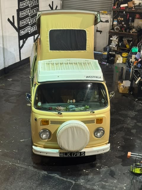 VW T2 Bus | Hefdakdoek Westfalia, beige, topkwaliteit, 08/1974-07/1979