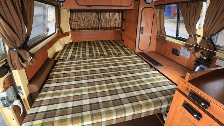 VW T2 Bus | Gordijnenset, bruin, 10-delig, Westfalia, 08/1967-07/1979