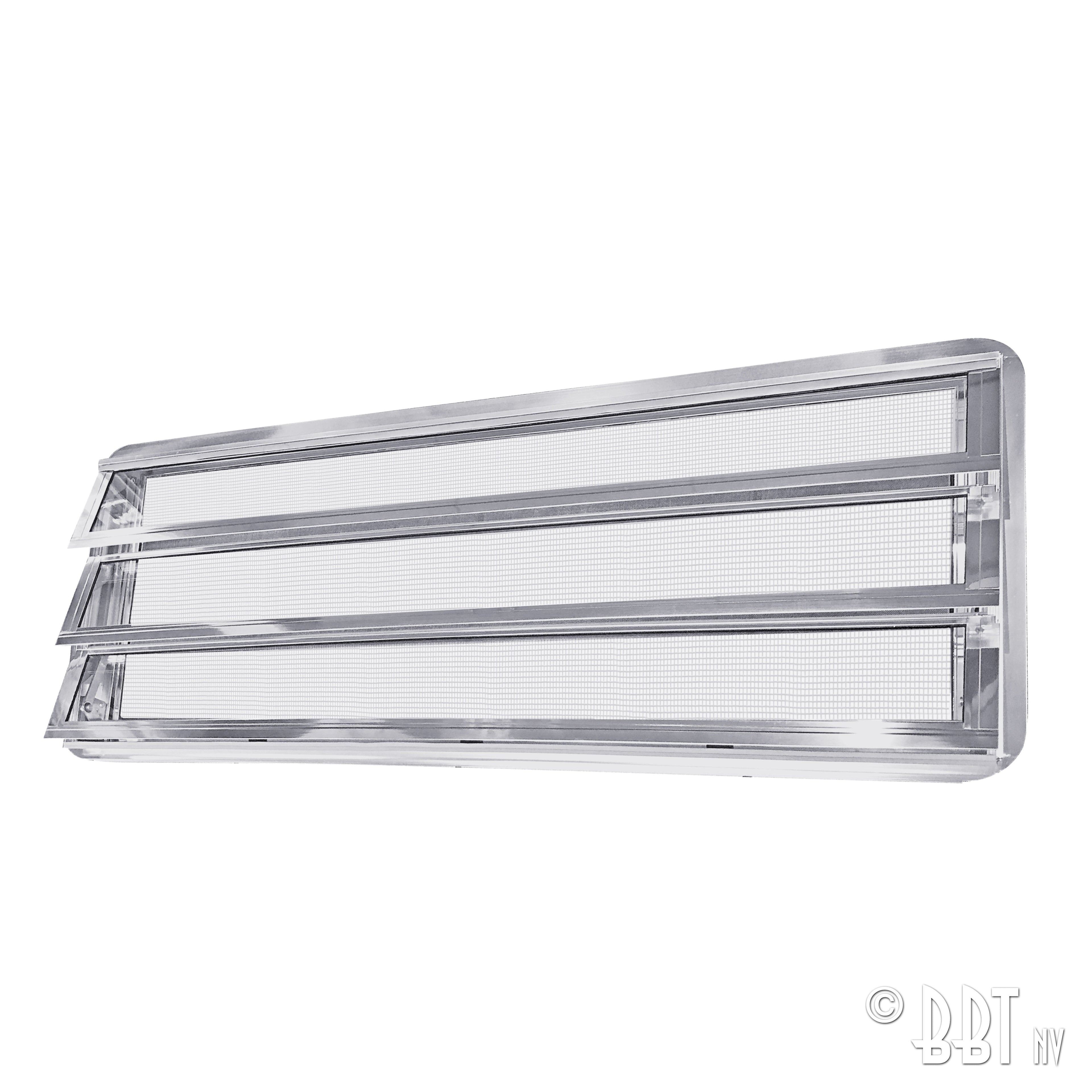 Westfalia louvre raam compleet, knop rechts voor T2 — VintageDub