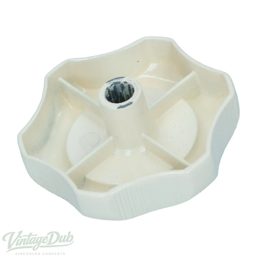 VW T2 draaiknop Westfalia lamellenraam louvreruit – Wit metaal — VintageDub