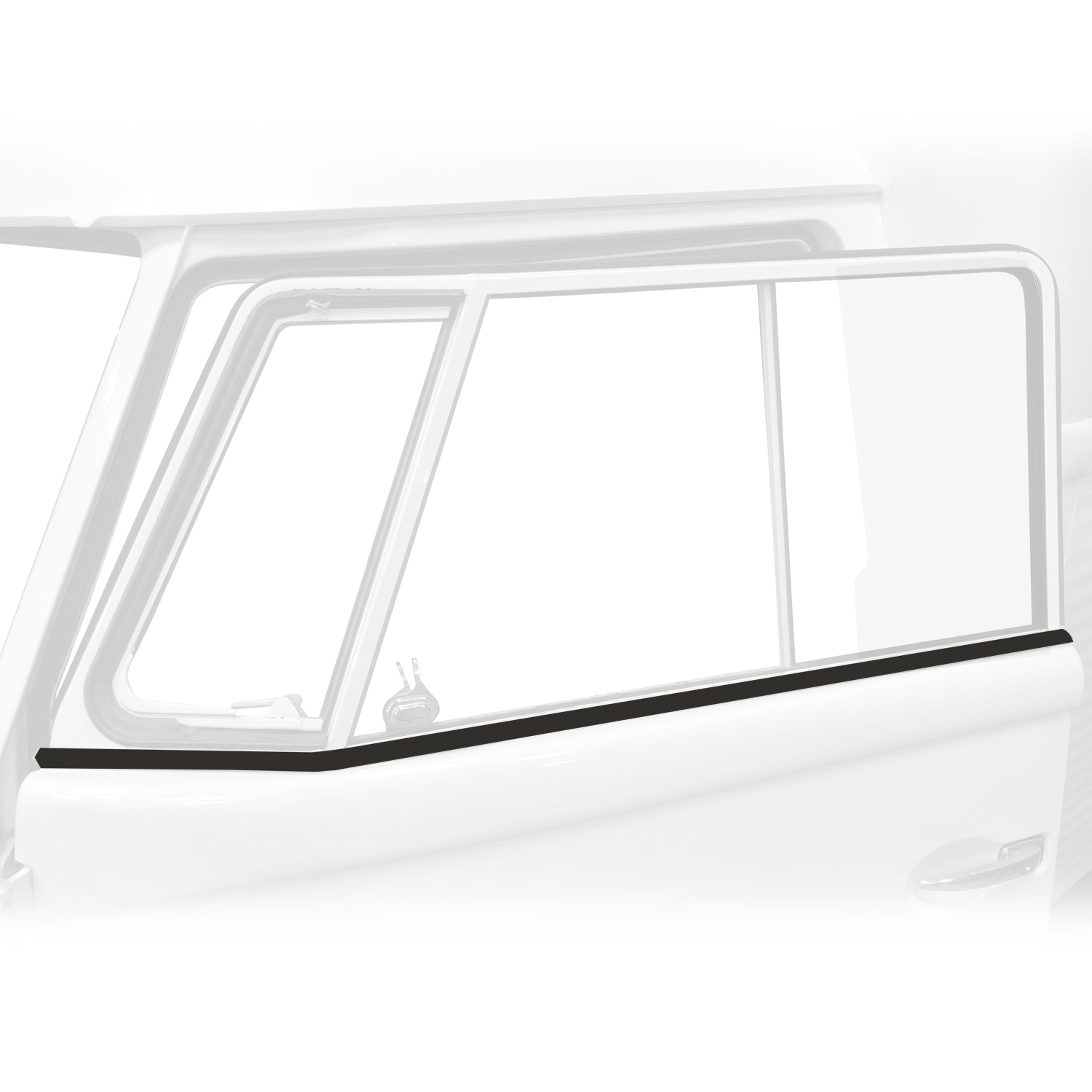 Rubber tussen ruitframe en deur, per paar detail — T1