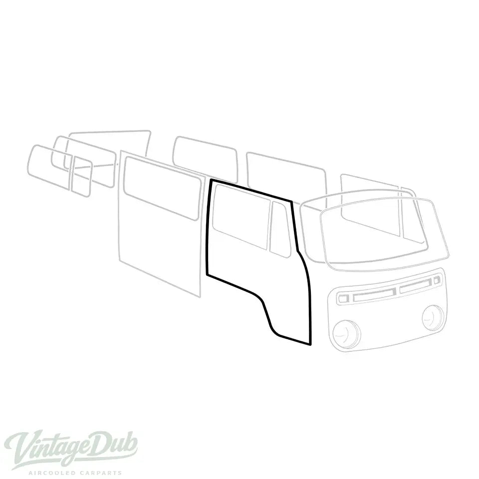 Deurrubber rechts, per stuk | VW T2 Bus 08/67-07/79 | 211 831 722D