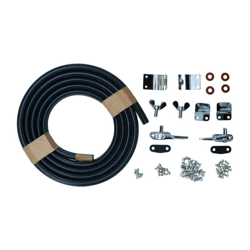 VW T1, T2 Bus | Safari ruit, achteraan, High Quality verchroomd, compleet | 08/63-07/79