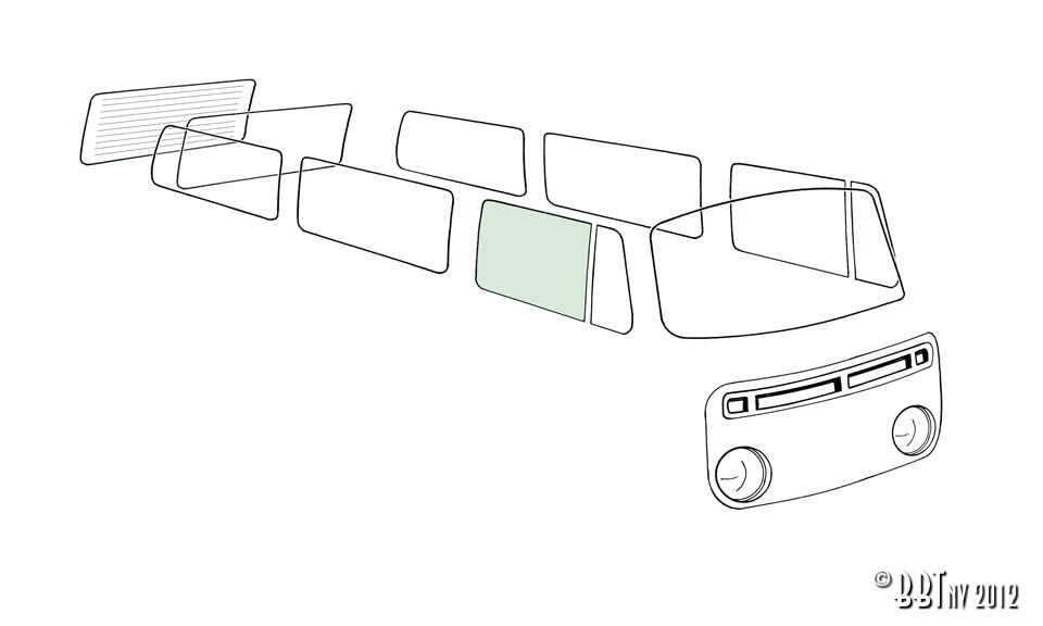 Deurruit rechts, groen voor T2 — VintageDub