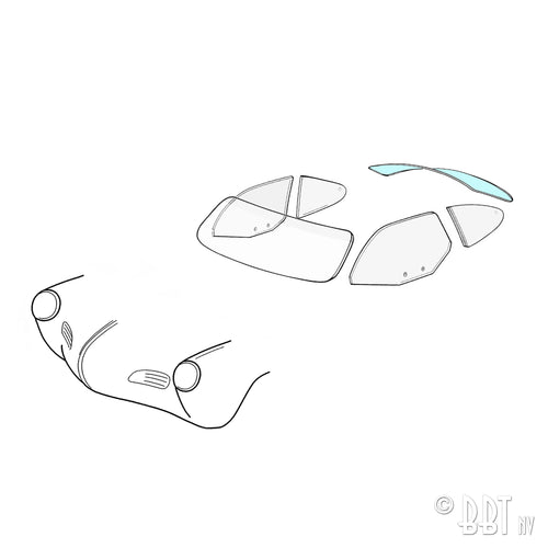 Achterruit, niet verwarmd – VW KG – OEM 143 845 501