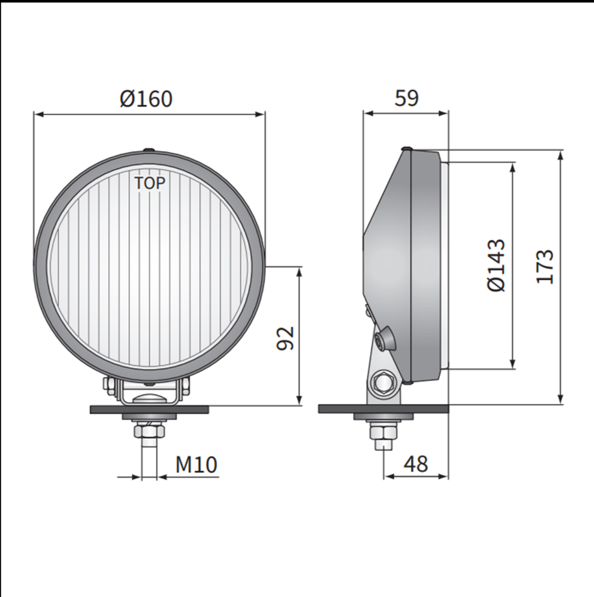 VW T1, T2, Kever, KG | Verstraler voor chrome helder glas