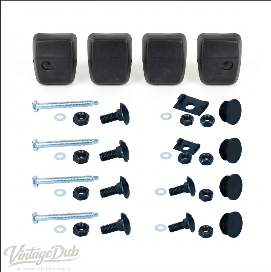 Bumperhoeken set 4 stuks met montagesets | VW T3 Bus 08/79-07/92 | 251 807 123A + 251 807 124A + 251 898 065