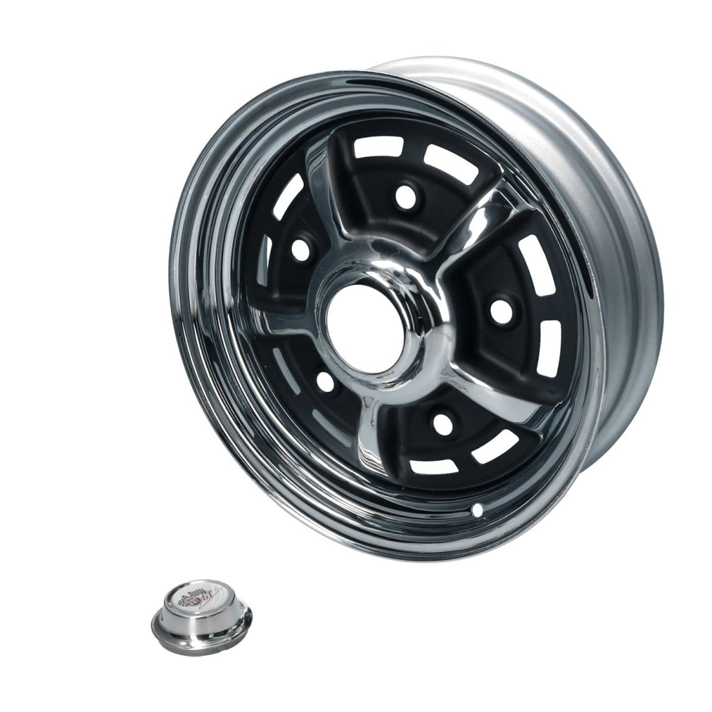 BBT Sprintstar 5,5 x 15", ET +15 chroom/zwart, 5-gaats (5x205) velg