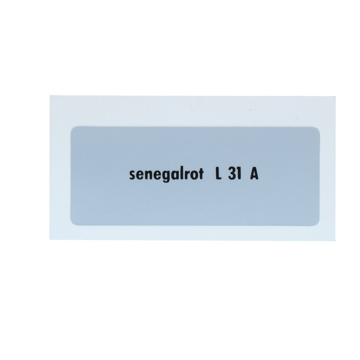 Kleurcode sticker L31A - senegalrot voor VW T1 Bus, T2 Bus, Kever en Karmann Ghia - VintageDub