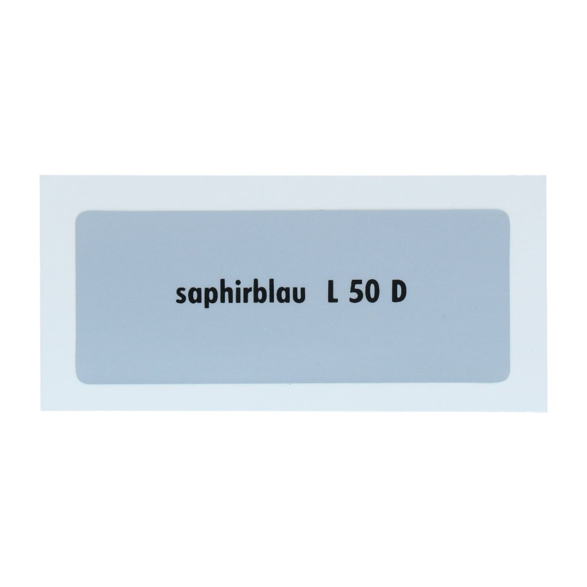 Kleurcode sticker L50D - saphirblau – VW T1 Bus, T2 Bus, Kever, KG, T3 Bus, Type 3, Type 181