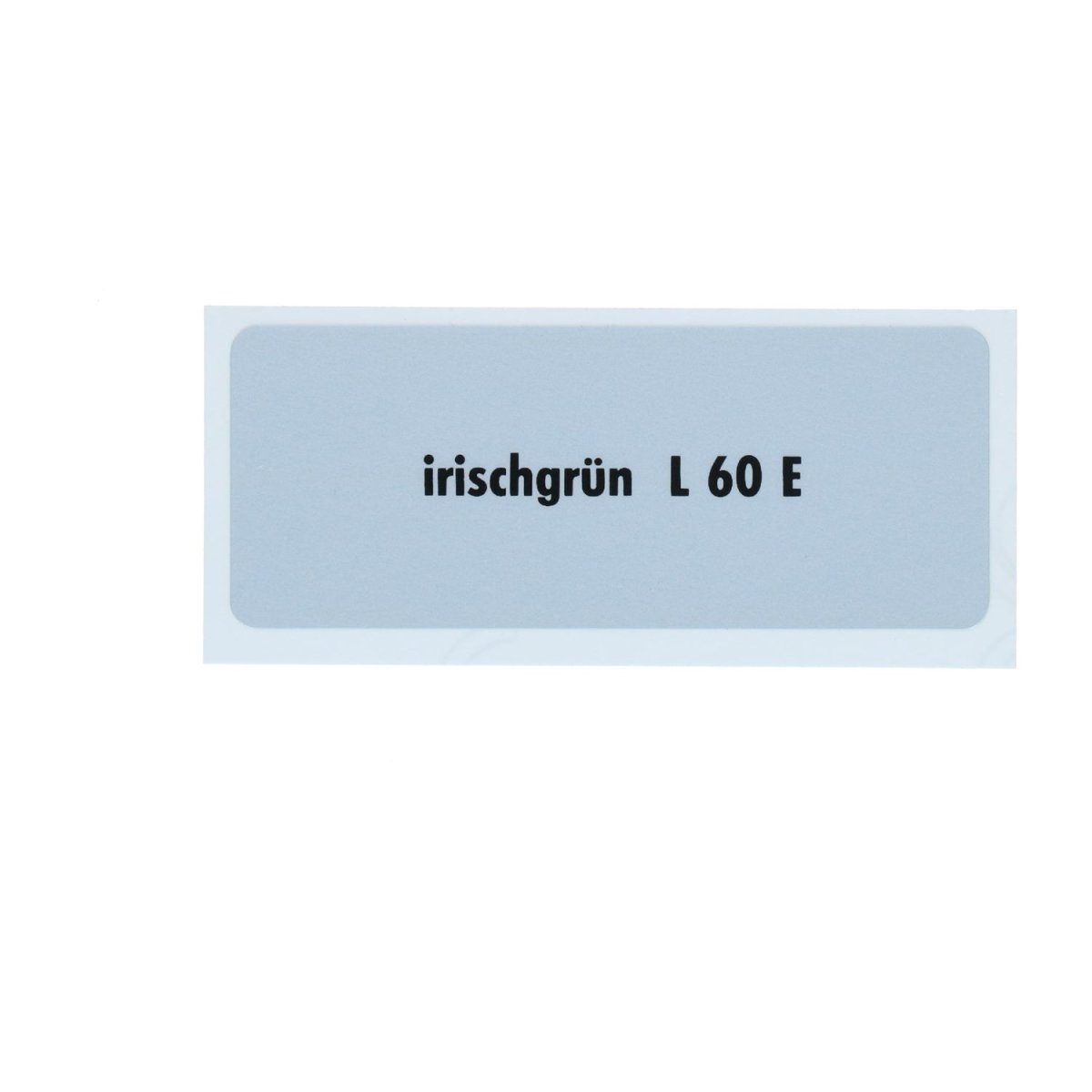 Kleurcode sticker L60E - irischgrün – VW T1 Bus, T2 Bus, Kever, KG, T3 Bus, Type 3, Type 181