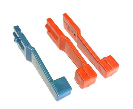 VW T2 Bus | Verwarminghendel set, 1 blauw en 2 rood, ABS kunststof, 08/1972-07/1979 211259371A